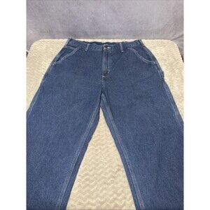 Men's 36x32 Carhartt B13 DST Dungaree Fit Denim Blue Jeans Carpenter Pant Nice